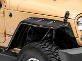 Pocket Rivet Style Fender Flares; Matte Black (07-18 Jeep Wrangler JK)
