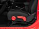 RedRock Driver Side Seat Height and Lumbar Adjustment Covers; Red (18-24 Jeep Wrangler JL)