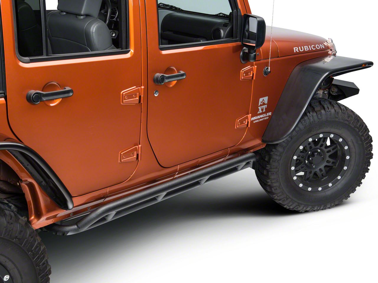 Rugged Ridge Jeep Wrangler RRC Black Rocker Guards 11504.22 (07-18 Jeep ...