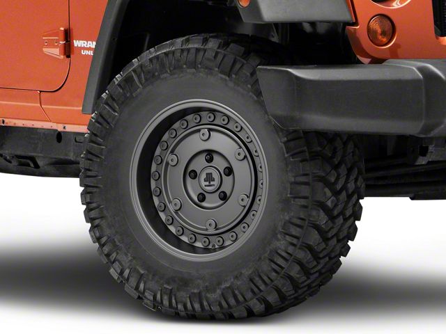 Mammoth Militant Charcoal Wheel; 17x9.5 (07-18 Jeep Wrangler JK)