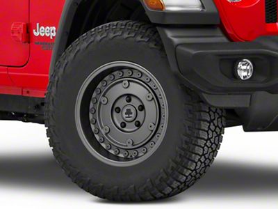 Mammoth Militant Charcoal Wheel; 17x9.5 (18-23 Jeep Wrangler JL)