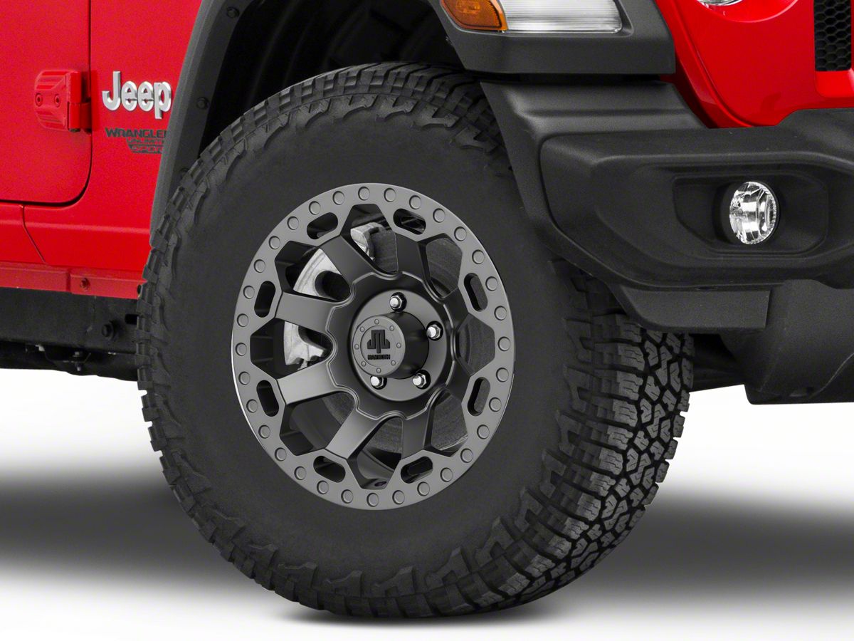 Mammoth Jeep Wrangler Synister Charcoal Wheel; 17x9 J143262 (18-23 Jeep  Wrangler JL) - Free Shipping