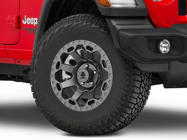 Mammoth Synister Charcoal Wheel; 17x9 (18-24 Jeep Wrangler JL)