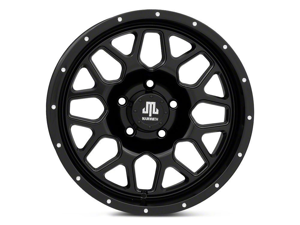 Mammoth Mesh Simulated Beadlock Satin Black Wheel; 17x9 (0510 Jeep Grand Cherokee WK, Excluding