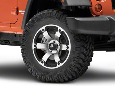 Mammoth Rogue Matte Black Machined Wheel; 18x9 (07-18 Jeep Wrangler JK)