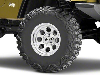 Mammoth 8 Aluminum Polished Wheel; 15x8 (97-06 Jeep Wrangler TJ)