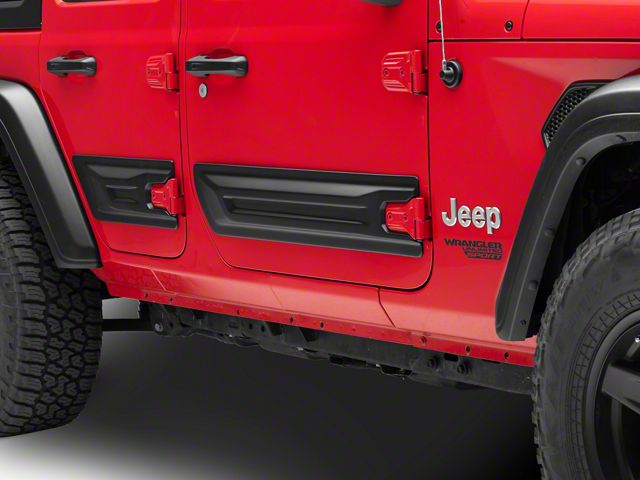 Air Design Door Rocker Panels; Satin Black (18-24 Jeep Wrangler JL 4-Door)