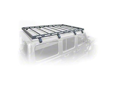 Black Rear Cargo Basket Rack Luggage Storage Carrier for Jeep Wrangler JK JL 07+ 