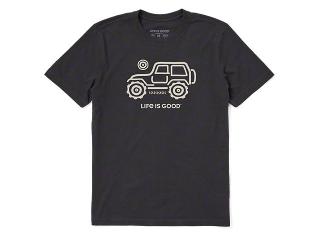 Life is Good Men's Native Off Road Crusher T-Shirt; Jet Black