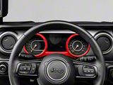 RedRock Gauge Cluster Trim; Red (18-26 Jeep Wrangler JL)