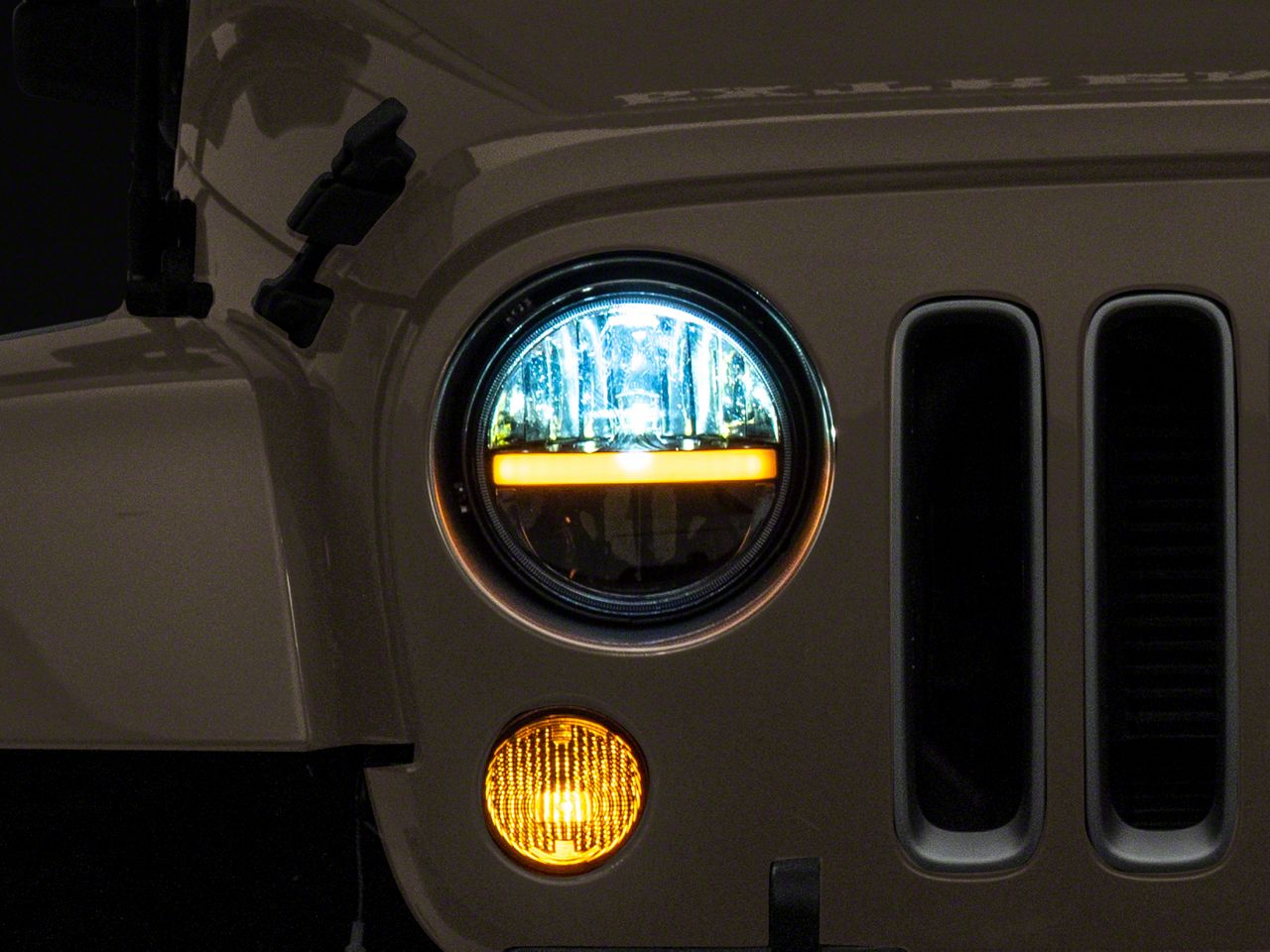 Optiques LED Vortex 7 pouces Jeep Wrangler JK