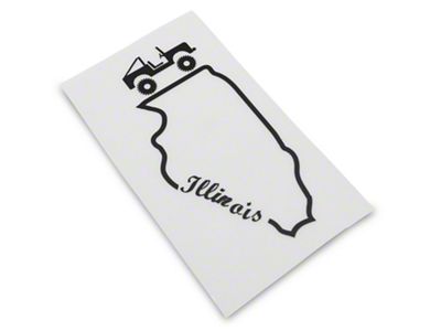 SEC10 State Silhouette Decal; Illinois (Universal; Some Adaptation May Be Required)