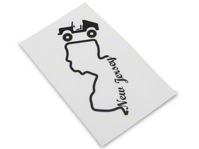 SEC10 State Silhouette Decal; New Jersey (Universal; Some Adaptation May Be Required)