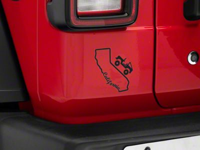 SEC10 State Silhouette Decal; California (Universal; Some Adaptation May Be Required)