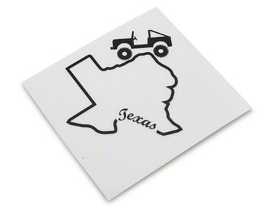 SEC10 State Silhouette Decal; Texas (Universal; Some Adaptation May Be Required)