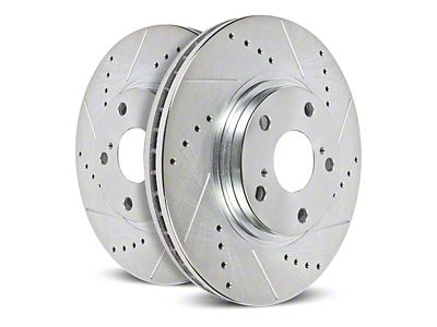 PowerStop Evolution Cross-Drilled and Slotted Rotors; Front Pair (1999 Jeep Cherokee XJ w/ 3-Inch Cast Rotors; 00-01 Jeep Cherokee XJ)