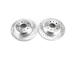PowerStop Evolution Cross-Drilled and Slotted Rotors; Rear Pair (18-24 Jeep Wrangler JL, Excluding 4xe, Rubicon & Sahara)