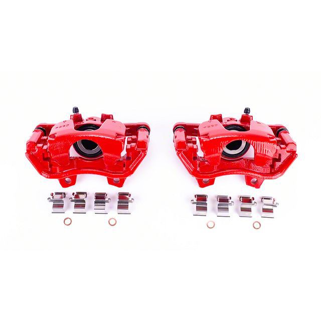 PowerStop Jeep Wrangler Performance Rear Brake Calipers; Red S15014 (18 ...