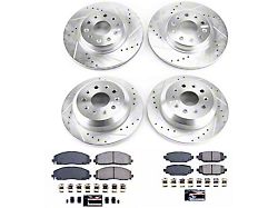 PowerStop Z23 Evolution Sport Brake Rotor and Pad Kit; Front and Rear (18-23 Jeep Wrangler JL, Excluding Rubicon & Sahara)