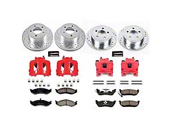 PowerStop Z23 Evolution Sport Brake Rotor, Pad and Caliper Kit; Front and Rear (03-06 Jeep Wrangler TJ w/ Rear Disc Brakes)