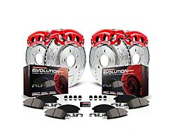 PowerStop Z23 Evolution Sport Brake Rotor, Pad and Caliper Kit; Front and Rear (18-23 Jeep Wrangler JL, Excluding Rubicon & Sahara)