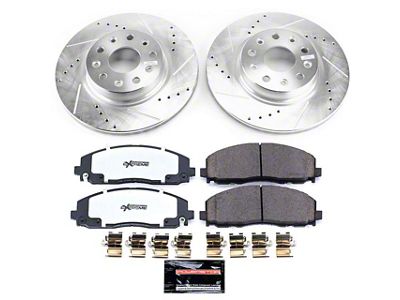 PowerStop Z36 Extreme Truck and Tow Brake Rotor and Pad Kit; Front (18-24 Jeep Wrangler JL, Excluding 4xe, Rubicon & Sahara)