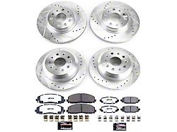 PowerStop Z36 Extreme Truck and Tow Brake Rotor and Pad Kit; Front and Rear (18-23 Jeep Wrangler JL, Excluding Rubicon & Sahara)