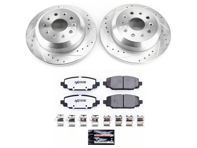 PowerStop Z36 Extreme Truck and Tow Brake Rotor and Pad Kit; Rear (18-24 Jeep Wrangler JL, Excluding 4xe, Rubicon & Sahara)