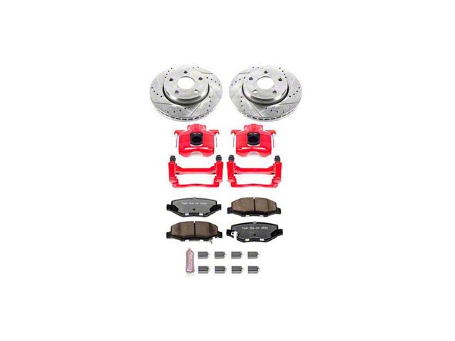 PowerStop Z36 Extreme Truck and Tow Brake Rotor, Pad and Caliper Kit; Front (07-18 Jeep Wrangler JK)