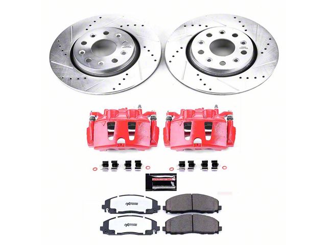 PowerStop Z36 Extreme Truck and Tow Brake Rotor, Pad and Caliper Kit; Front (18-24 Jeep Wrangler JL Rubicon, Sahara, Excluding 4xe & Rubicon 392)