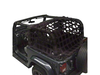 Dirty Dog 4x4 Rear Seat Netting (07-18 Jeep Wrangler JK 2-Door)