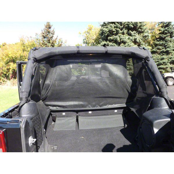 Dirty Dog 4x4 Rear Seat Pet Divider; Black (07-18 Jeep Wrangler JK 4-Door)