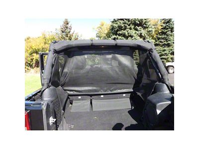 Dirty Dog 4x4 Rear Seat Pet Divider; Black (07-18 Jeep Wrangler JK 4-Door)