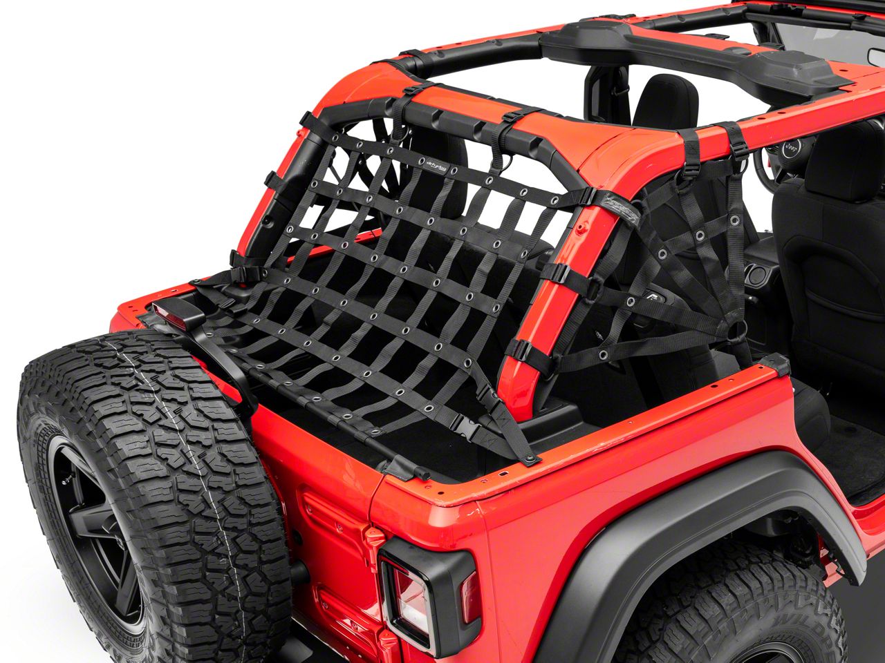 Dirty Dog 4x4 3-Piece Rear Spider Netting Kit (18-23 Jeep Wrangler JL  4-Door)