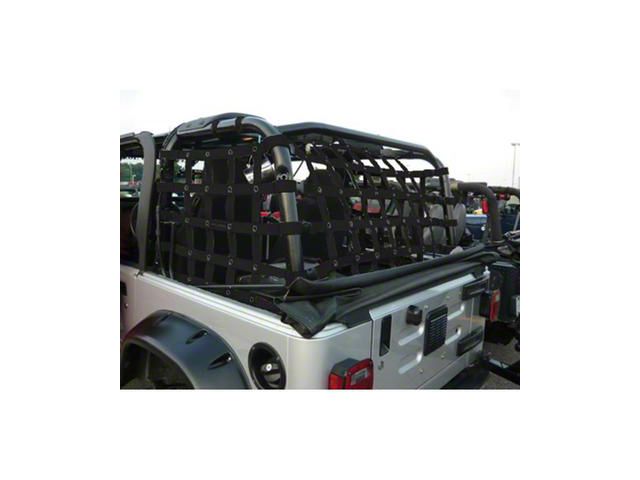 Dirty Dog 4x4 3-Piece Rear Netting Kit (97-06 Jeep Wrangler TJ, Excluding Unlimited)
