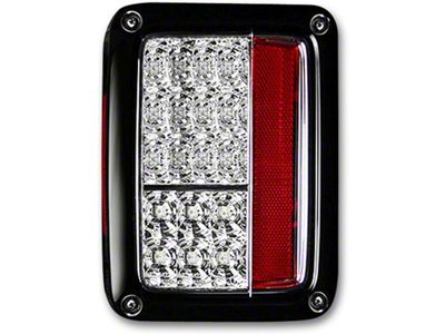 LED Tail Lights; Chrome Housing; Clear Lens (07-18 Jeep Wrangler JK)