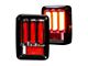 OLED Bar-Style LED Tail Lights; Black Housing; Red Lens (07-18 Jeep Wrangler JK)