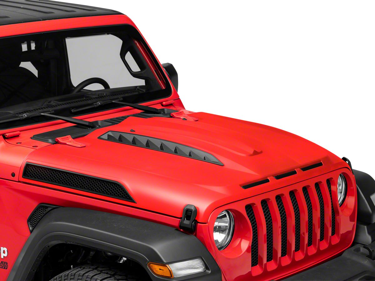 Jeep Wrangler Unleash Series Hood with Functional Air Vents; Unpainted  (18-23 Jeep Wrangler JL) - Free Shipping