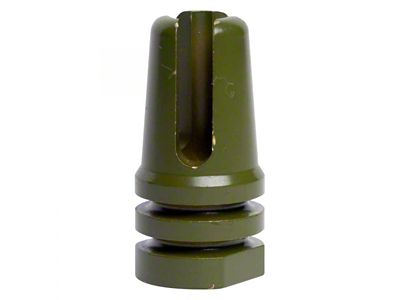 Classic 3-Pronged Design AR-15 Rifle Barrel Antenna Tip Flash Hider; Olive Drab/Army Green (Universal; Some Adaptation May Be Required)