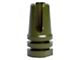 Classic 3-Pronged Design AR-15 Rifle Barrel Antenna Tip Flash Hider; Olive Drab/Army Green (Universal; Some Adaptation May Be Required)