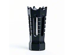 Flared/Spiked Door Breacher Design AR-15 Rifle Barrel Antenna Tip Flash Hider; Black (Universal; Some Adaptation May Be Required)