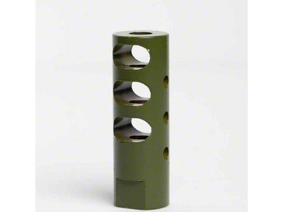 Suppressed Design AR-15 Rifle Barrel Antenna Tip Flash Hider; Olive Drab/Army Green (Universal; Some Adaptation May Be Required)