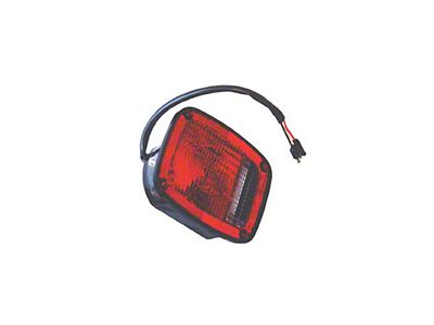 Tail Light; Black Housing; Red/Clear Lens (76-80 Jeep CJ5 & CJ7)