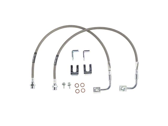 Rubicon Express Front Stainless Steel Brake Lines with 4.50-Inch Lift (97-06 Jeep Wrangler TJ)