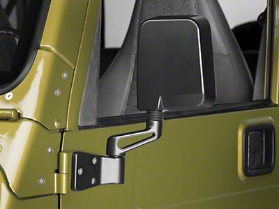 OPR Jeep Wrangler Left Side Replacement Mirror - Black J100191 (87-02 Jeep  Wrangler YJ & TJ)