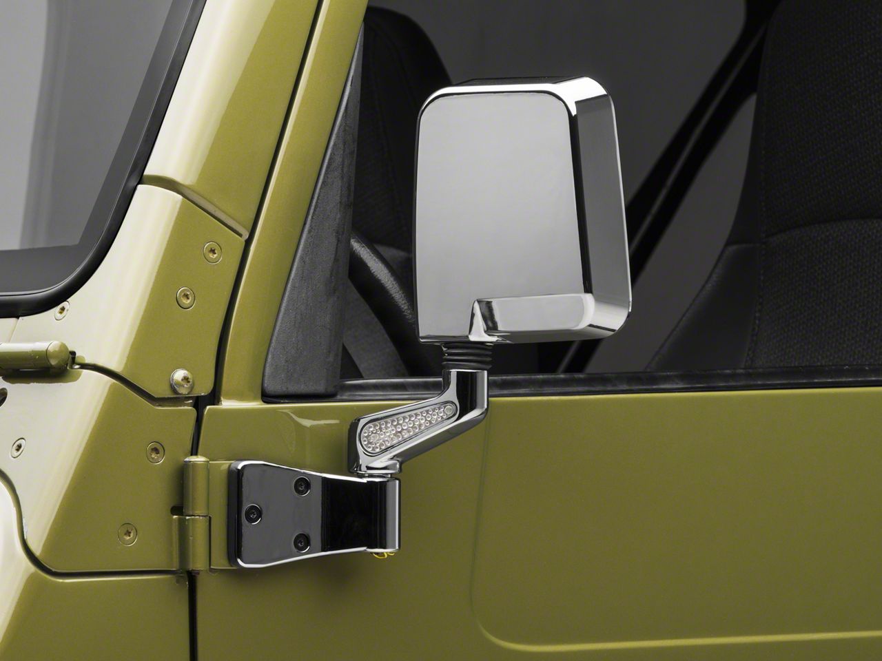 Rugged Ridge Jeep Wrangler Chrome Mirrors w/ LED Lights 11016.01 (87-02 ...