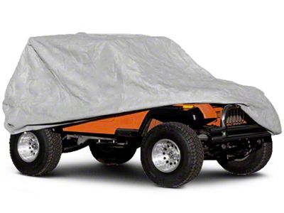 Rugged Ridge Full Car Cover (04-06 Jeep Wrangler TJ Unlimited; 07-18 Jeep Wrangler JK 4-Door; 18-23 Jeep Wrangler JL 4-Door)