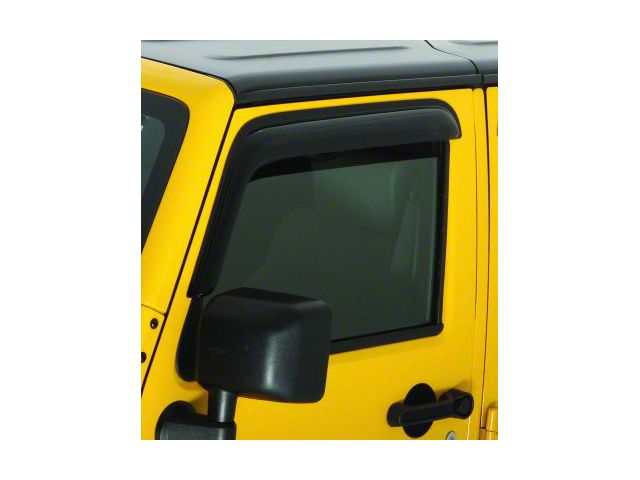 Ventvisor Side Window Deflectors; Front; Smoke (07-18 Jeep Wrangler JK 2-Door)