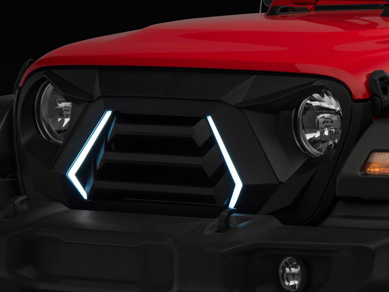 RedRock Jeep Wrangler Goliath Grille with LED DRL J145335 (18-24 Jeep  Wrangler JL w/o TrailCam) Free Shipping