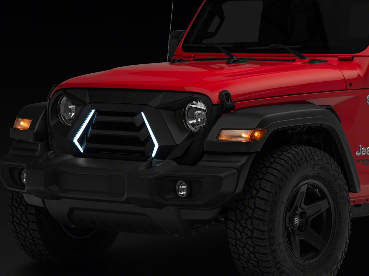 RedRock Jeep Wrangler Goliath Grille with LED DRL J145335 (18-24 Jeep  Wrangler JL w/o TrailCam) Free Shipping